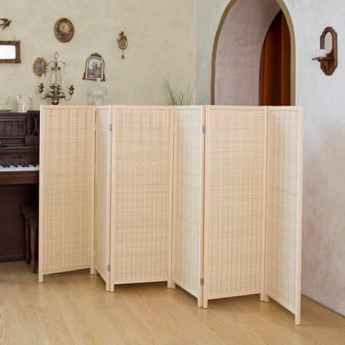 6 Panel Short Room Divider – 3.9 ft Tall Double-Side Folding Privacy Screen - Image 4