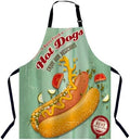 Vintage Hotdog Kitchen Apron for Women Men, Adjustable Apron Chef Bakers Apron by Unknown
