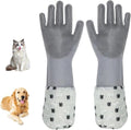 Dog Washing Gloves- Long Sleeved Pet Grooming Gloves by ROBATUN