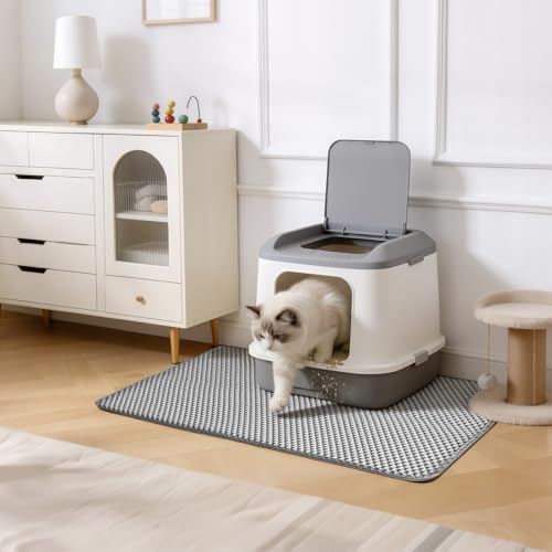 Cat Litter Mat 24x15 Inches, Honeycomb Double Layer Litter Trapping Mat - Image 7