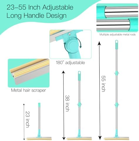 Carpet Rake for Pet Hair Removal, Upgraded 3 In 1 Reusable Dog Hair Carpet Rake - Image 4