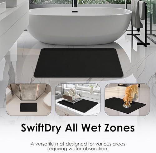 THMINS 2 Pack Extra Large Stone Bath Mat - Image 6