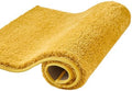 CozeCube Mustard Yellow 36"x24" Shaggy Non Slip Soft Washable Bath Mat by CozeCube