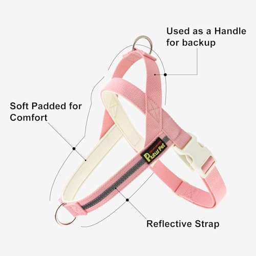 Plutus Pet Cotton Dog Harness and Leash Set, Reflective and Soft Padded - Image 2