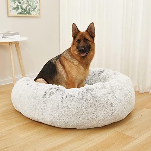 Bedfolks Calming Fluffy Donut Dog Bed - Image 2