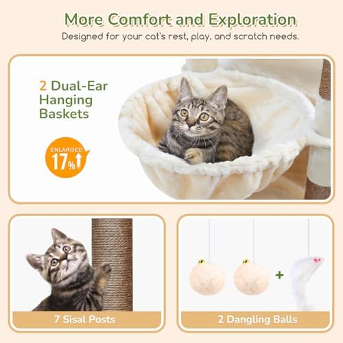 Globlazer 74in Heavy Duty Cat Tree Tower - Image 4