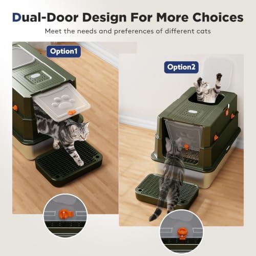 FURTIME Stainless Steel Litter Box - Image 3