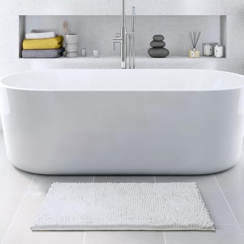 FRESHMINT Chenille Bathroom Rugs Mat 32”x20”, Non-Slip Bath Mat - Image 2