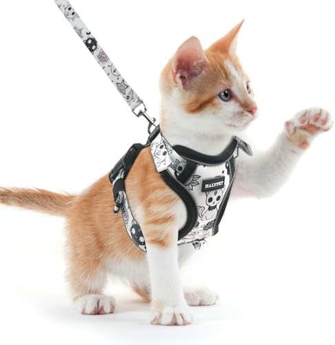 Halypet Cat Harness and Leash Set, Escape Proof Adjustable Harness by DOMoreWithYourPet