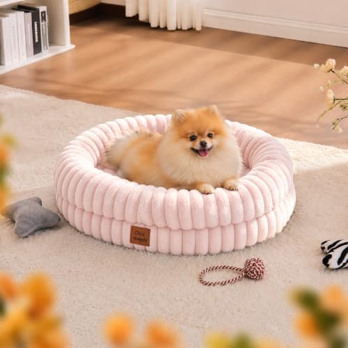 ChiXnuggle Orthopedic Dog Bed, Washable Cover, Faux Fur Bolster Pet Couch - Image 3