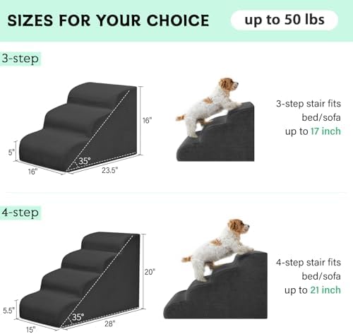 Mesa Lemon 3 Step Dog Stairs Pet Ramp - Image 4