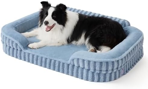 LE SURE Cute Cozy High Back Orthopedic L Plus Dog Bed by Lesure