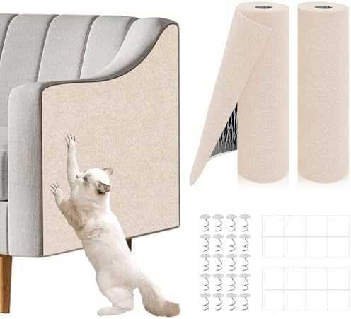 2 Pcs Self-Adhesive Cat Scratch Mat, Cat Scratch Furniture Protector by Unknown