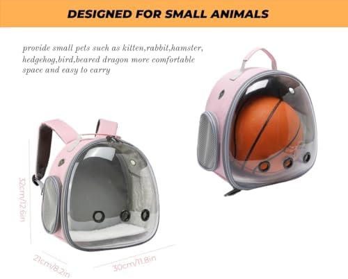 Small Animal Carrier Guinea Pig Backpack, Transparent, Breathable Backpack - Image 2
