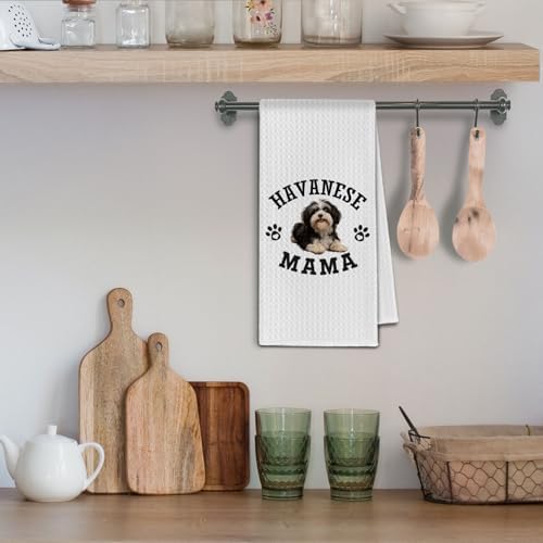 Havanese Mama Kitchen Towels, Dog Mama Maltese Gifts - Image 4