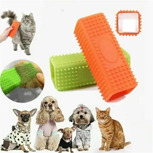 Pet Hair Removal Brush Dog Cat Hair Removal Effective Pet Silicone Hollow - Image 6