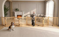 Wooden Freestanding Dog Gate by Oapety