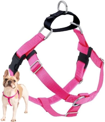 2 Hounds Design Freedom No Pull Dog Harness, 1 inch MD, Hot Pink by 2HoundsDesign