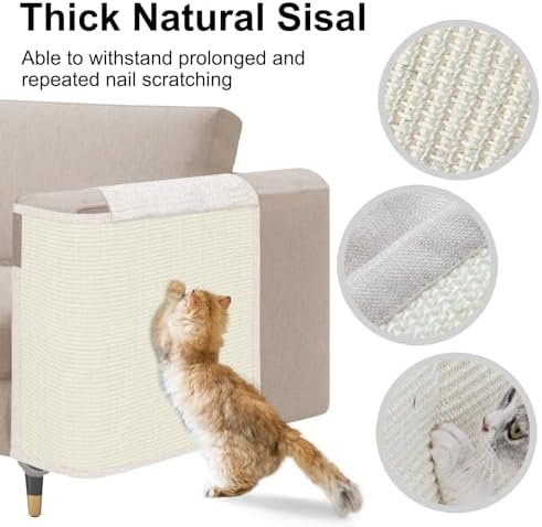 Cat Scratch Sofa Protector, 23.6" L*19.7" W Cat Scratch Furniture Protector Pad - Image 2