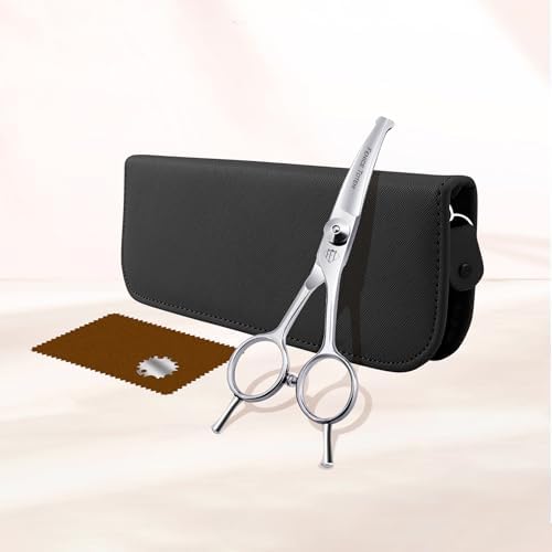 Dog Grooming Scissors: 4.75" Pet Curved Shears Made of Advanced JP440C - Image 6