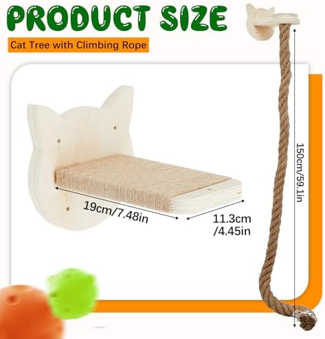 Weysat 2" x 4.92 ft Cat Climbing Rope - Image 2