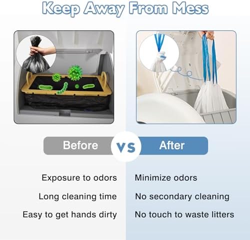 100 Count Self-Cleaning Cat Litter Box Liners Compatible - Image 5