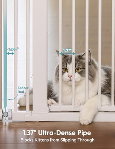 No Pawblems 55" Extra Tall Pet Gate, 31.5"-48" Wide Tall Dog Gate - Image 4
