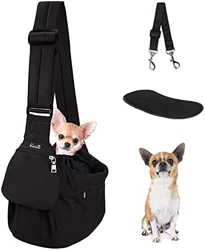 Lukovee Pet Sling, Small Pet Carrier, Hard Bottom Support & Safety Hook by Lukovee