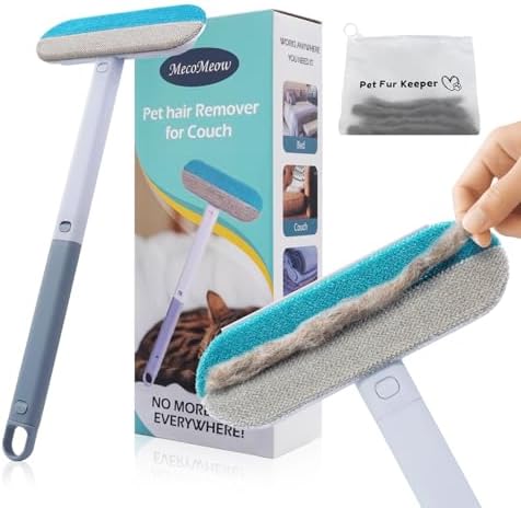 Pet Hair Removal Brush for Couch, Washable Lint Cleaner for Dog and Cat Hair by MecoMeow