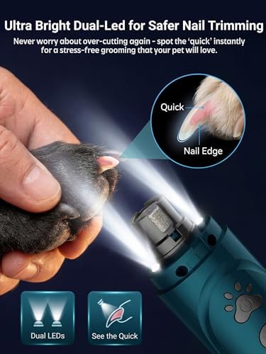 YABIFE Super Quiet Dog Nail Grinder & Clippers Kit - Image 3