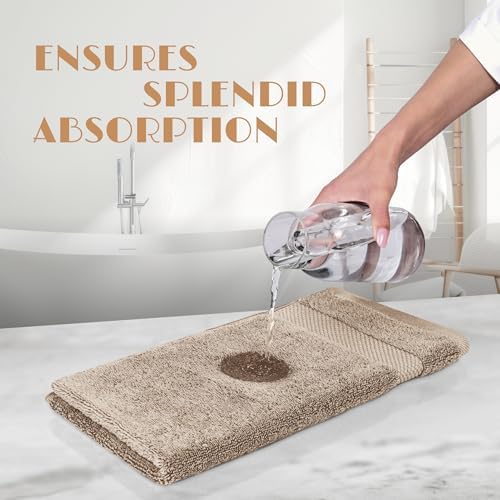 Wealuxe Taupe Hand Towels 16x27 Inch - Image 5