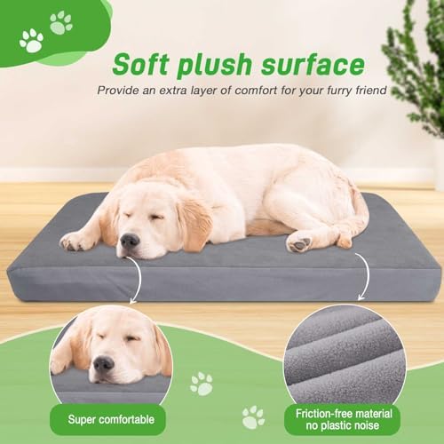 Dog Bed Covers Replacement Washable 100% Waterproof Soft Dog Bed Sheet Grey 2 - Image 4
