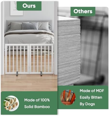 Dog Gate for Doorways, Foldable Dog Gate Indoor, Pet Gates for Doorways Bedroom - Image 4
