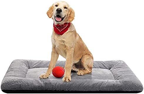 Dog Crate Pad Washable Dog Bed for Crate Medium Cozy Mat 36-Inch Gray by VERZEY