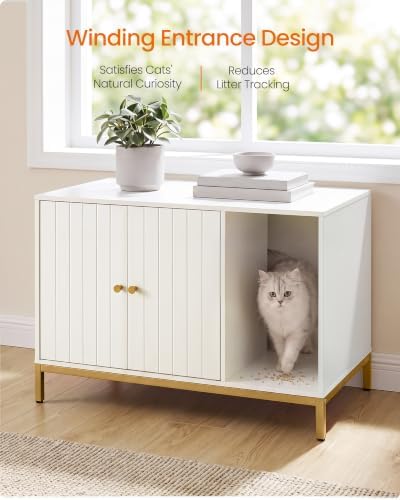 Feandrea Cat Litter Box Enclosure, - Image 4