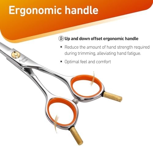 5'' Small Curved Scissors Lightweight Dog Cat Grooming Scissors - Image 5