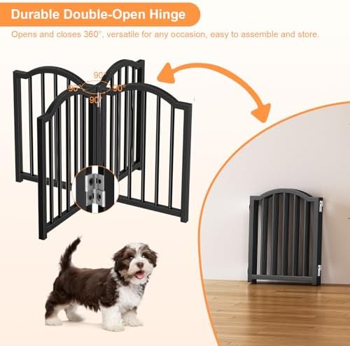 Snughome Short Dog Gate Indoor, Expands Up to 48’’ Wide Foldable Pet Gates - Image 7