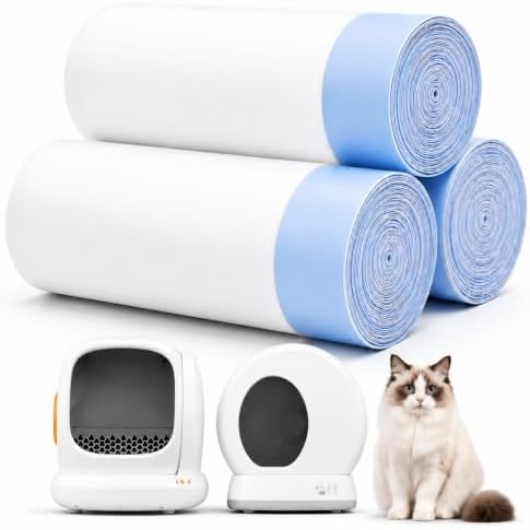 60 Count Drawstring Cat Litter Bags Compatible by Loveishere
