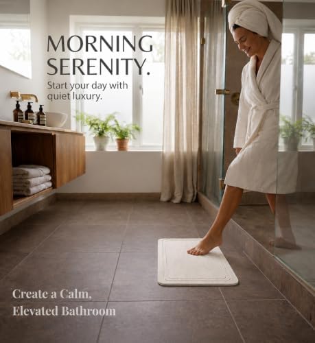 Stone Bath Mat – Diatomaceous Earth Quick Drying Non-Slip Bathroom Mat – - Image 3