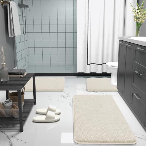OLANLY Memory Foam Bathroom Toilet Rug U-Shaped 24x20, Absorbent Mat - Image 6