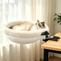 IPOW 360° Rotating Cat Desk Bed Semi-Circular Cat Bed Maximum Hold Up to 40lb by IPOW