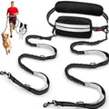Hands Free Double Dog Leash for 2 Dogs by godyoy