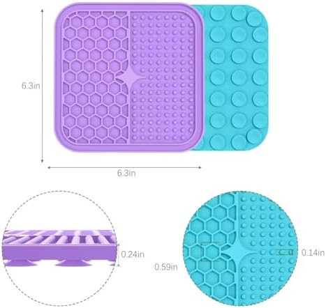 MateeyLife 2PCS Small Lick Mat for Dogs and Cats, Licking Mats for Dog Anxiety - Image 6