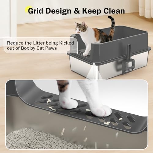 Stainless Steel Litter Box, Extra Large Litter Boxes - Image 3