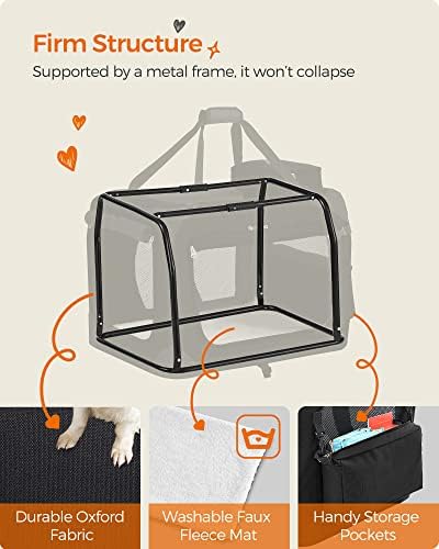 Feandrea Collapsible Soft Dog Crate, Portable Travel Carrier, 32 Inches - Image 7