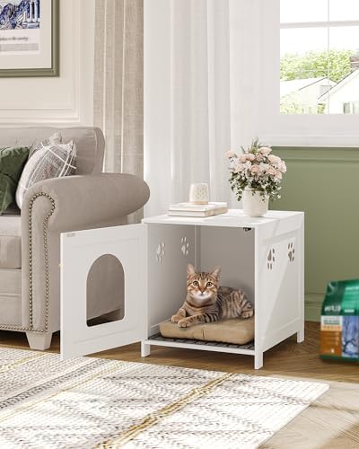 Hzuaneri Cat Litter Box Enclosure, 21 inches Hidden Litter Box Furniture - Image 2