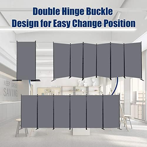 Room Divider 6 Panel-204''Wide, 6FT Room Dividers and Folding Privacy Screen - Image 3