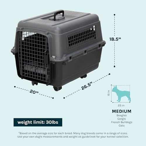 SportPet Airline Compliant MEDIUM 26.5" Travel Dog Kennel-Durable Plastic - Image 3