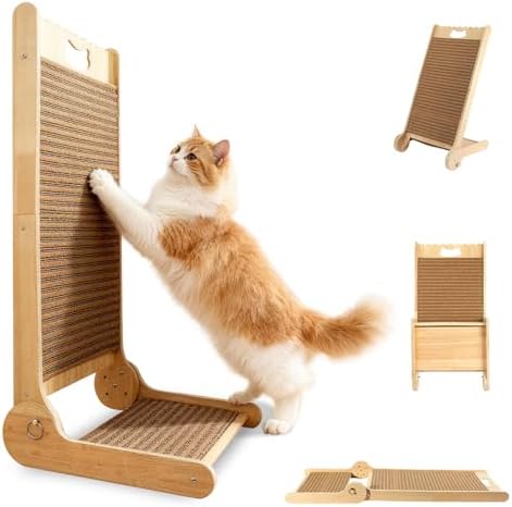 4-in-1 Adjustable Cat Scratch Pad, Nature Cork Scratching mat, 32 inch Foldable by Unknown