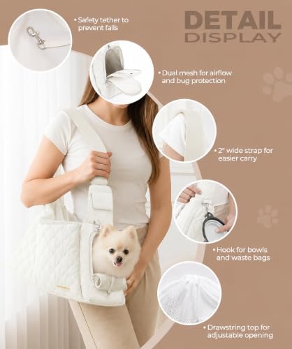 JourCraf Dog Carrier Sling for Small Dogs, Front Cat Sling & Cats Up to 15 lbs - Image 3